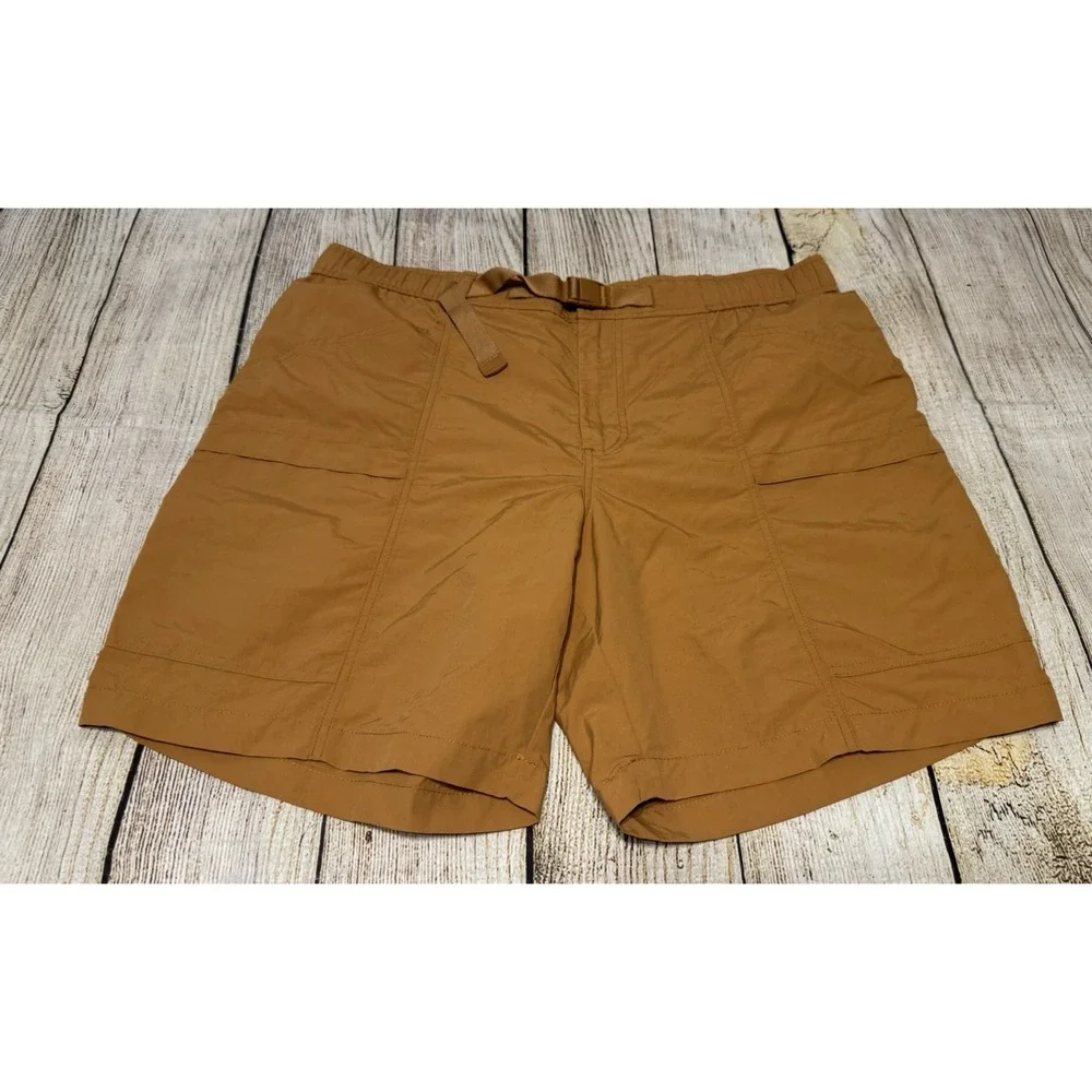 NWT Eddie Bauer Rip Stop Tech Shorts Brown Sugar Sz XL New with $70 Tag GTub31